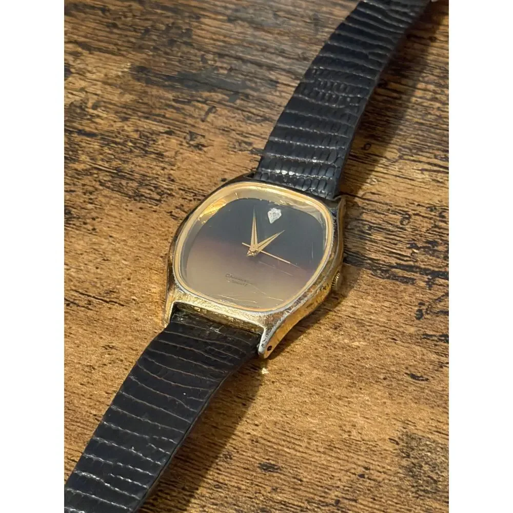 Caravelle Quartz Diamond Accent Gradient Dial Vintage Dress Watch